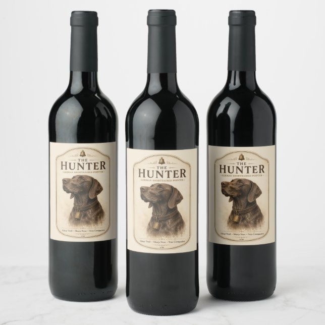 Rótulo De Garrafa De Cerveja Campo & Pena – Pointer Alemão com  (Garrafas)
