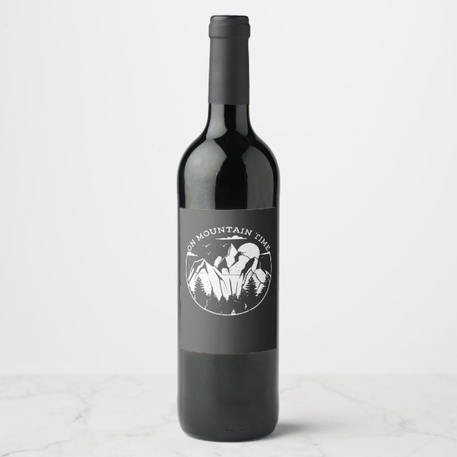 Rótulo De Garrafa De Cerveja Campos e montanhas (Frente)