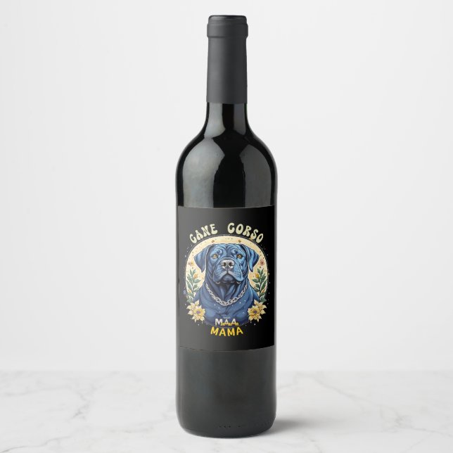 Rótulo De Garrafa De Cerveja Cane Corso Mamãe (Frente)