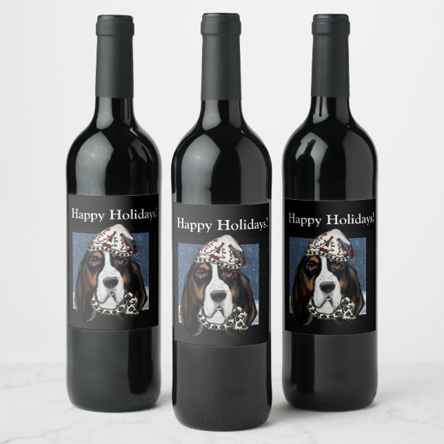 RÓTULO DE GARRAFA DE CERVEJA CÃO BASSET (Garrafas)
