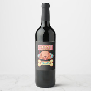 Rótulo De Garrafa De Cerveja Cão de Goldendoodododle