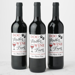 Rótulo De Garrafa De Cerveja Cão Mãe Vinho Novo Pet Mãe Personalizada