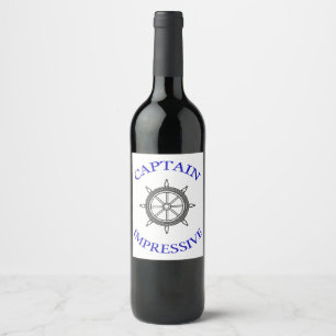 Rótulo De Garrafa De Cerveja Capitão Impressionante Vinho Rotulagem