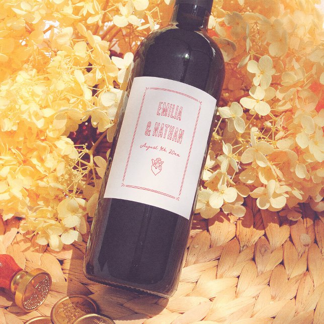 Rótulo De Garrafa De Cerveja Caprichoso Cupido Desenhado à Mão Enamorado Casame (Criador carregado)