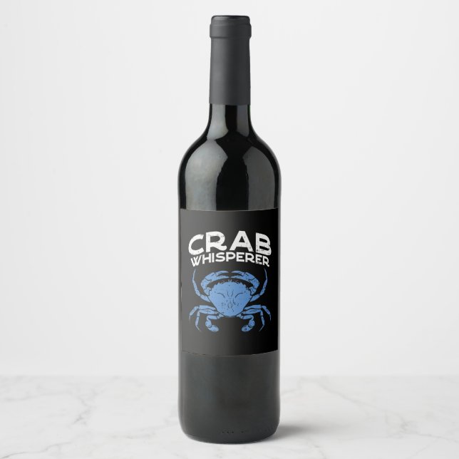 Rótulo De Garrafa De Cerveja Caranguejo Azul - Whisperer Caranguejo (Frente)