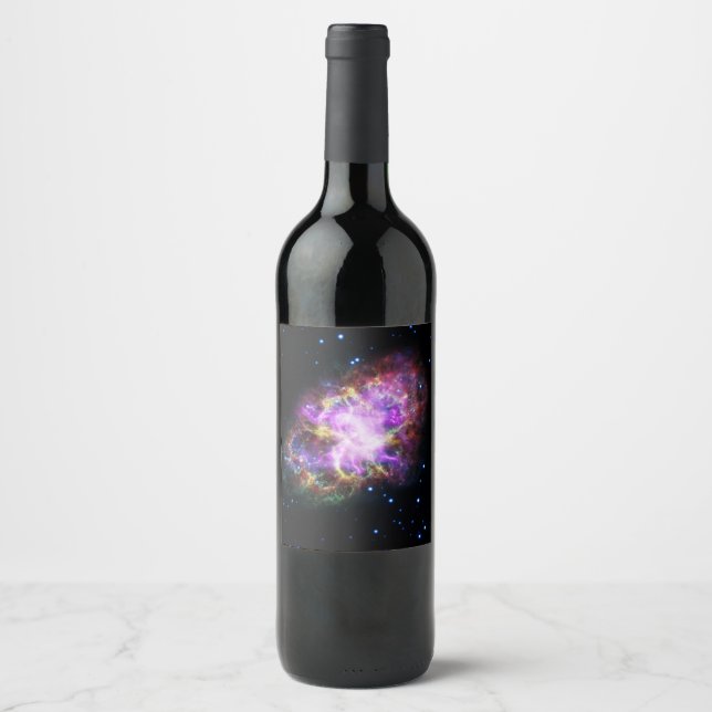 Rótulo De Garrafa De Cerveja Caranguejo Nebula Supernova Remanescente Composto  (Frente)