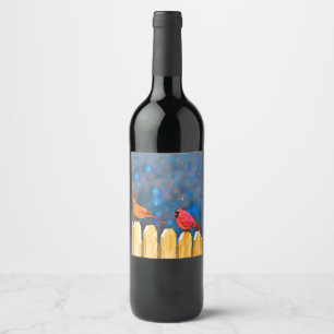 Rótulo De Garrafa De Cerveja Cardeais na Pintura da Cerca - Arte Original