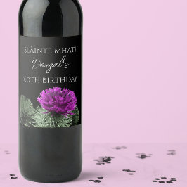 Rótulo De Garrafa De Cerveja Cardo Escocês  Aniversário Personalizado