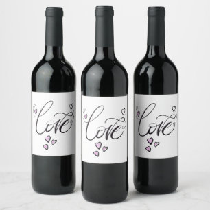 Rótulo De Garrafa De Cerveja Carinho sem Contenção Amor Minimalista e Elegant