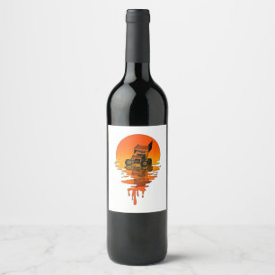 Rótulo De Garrafa De Cerveja Carro de Corrida Sprint de Estilo Retrô Vintage