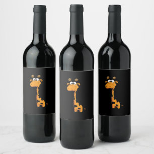 Rótulo De Garrafa De Cerveja Cartoon Giraffe Copy