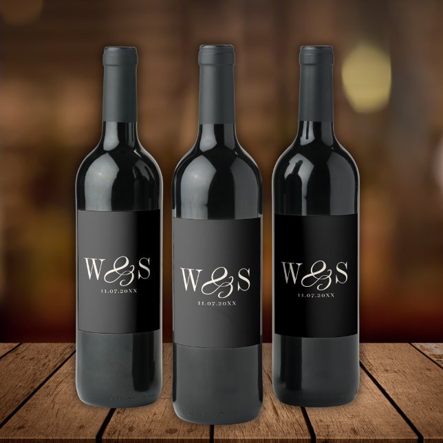 Rótulo De Garrafa De Cerveja Casais pretas de casamento (Criador carregado)