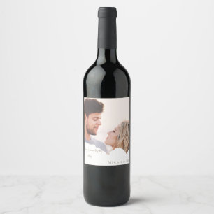 Rótulo De Garrafa De Cerveja Casal Personalizado Foto de Vinho de Casamento II