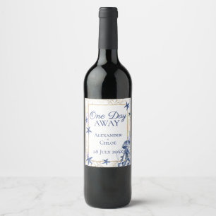 Rótulo De Garrafa De Cerveja Casamento à Beira-Mar Jantar de Ensaios Azul Doura