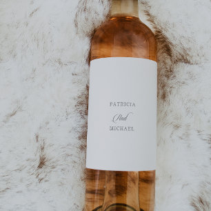 Rótulo De Garrafa De Cerveja Casamento Caligrafia Chic Clássica