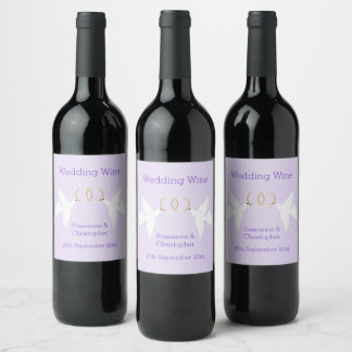 Rótulo De Garrafa De Cerveja Casamento Colorido Design Lilac