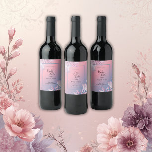 Rótulo De Garrafa De Cerveja casamento com sakura pastel cherry