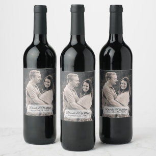 Rótulo De Garrafa De Cerveja Casamento Contemporâneo Chic