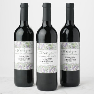 Rótulo De Garrafa De Cerveja Casamento de Agradecimento de Vegetação em Aquarel