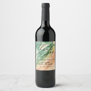 Rótulo De Garrafa De Cerveja Casamento de Aquarela de Verão na Praia do Oceano