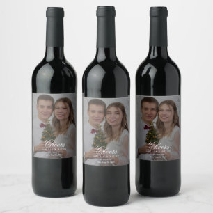 Rótulo De Garrafa De Cerveja Casamento de arte de linha minimalista moderna