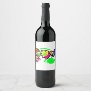 Rótulo De Garrafa De Cerveja Casamento de Aves Humosas