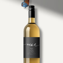 Casamento de Caligrafia Moderna Elegante Preta e B