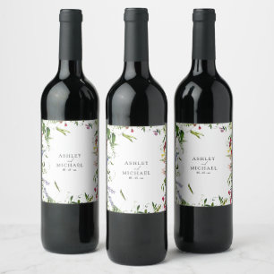 Rótulo De Garrafa De Cerveja Casamento de Caligrafia Moderno de Verão