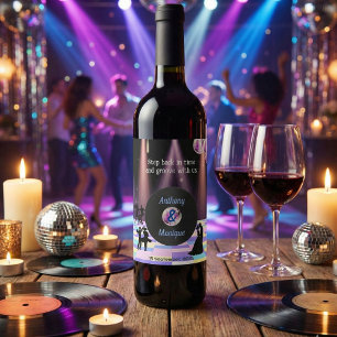 Rótulo De Garrafa De Cerveja Casamento de Disco Personalizável
