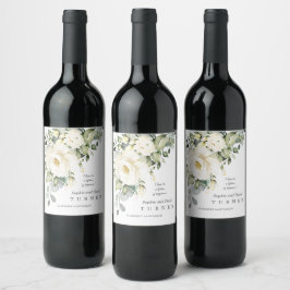 Rótulo De Garrafa De Cerveja Casamento de Folhagem Eucalyptus Floral Blanca
