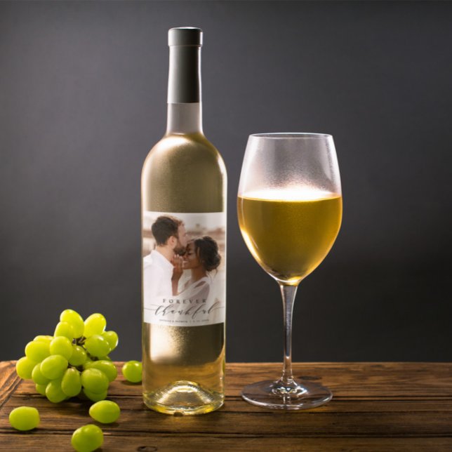 Rótulo De Garrafa De Cerveja Casamento de Fotografias com Script Negro Agradáve (Criador carregado)