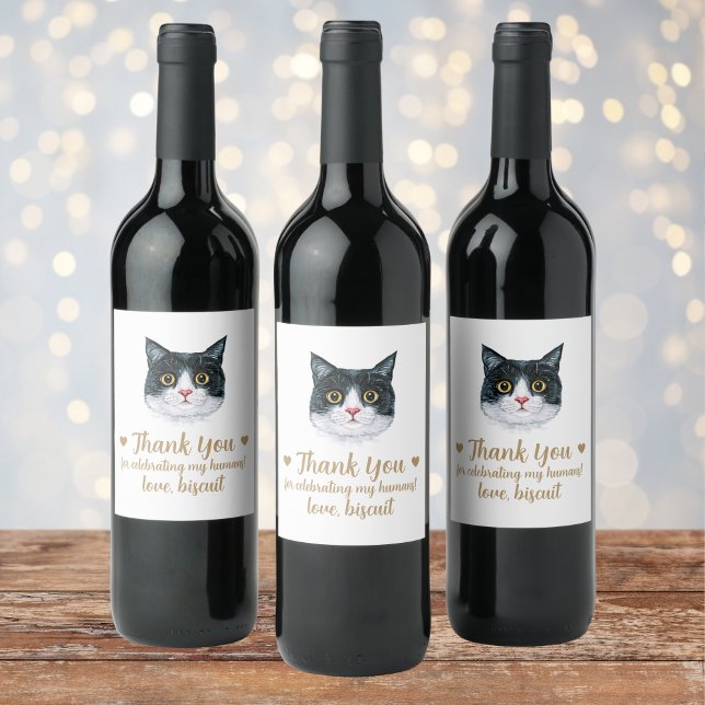 Rótulo De Garrafa De Cerveja Casamento de Gato Personalizado (Criador carregado)