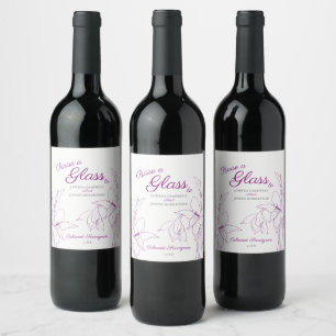 Rótulo De Garrafa De Cerveja Casamento de gladioli de linhagem botânica
