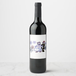 Rótulo De Garrafa De Cerveja Casamento de inverno