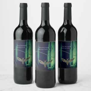 Rótulo De Garrafa De Cerveja Casamento de Mata Gótica Encantada