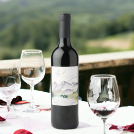 Rótulo De Garrafa De Cerveja Casamento de montanha Rustic Boho Colorado