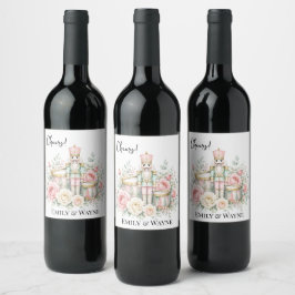 Rótulo De Garrafa De Cerveja Casamento de Natal com Quebra-Nozes Pastel