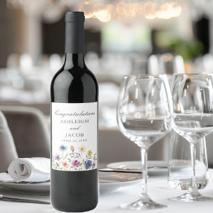 Rótulo De Garrafa De Cerveja Casamento de Primavera com Flor Silvestre Personal