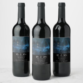 Rótulo De Garrafa De Cerveja Casamento de todos os Hallows Eve