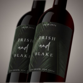 Rótulo De Garrafa De Cerveja Casamento de Tropics Moody