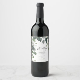 Rótulo De Garrafa De Cerveja Casamento de Verduras e Eucalipto