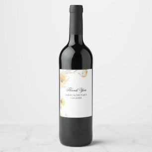 Rótulo De Garrafa De Cerveja Casamento Elegante Boho Sunflower