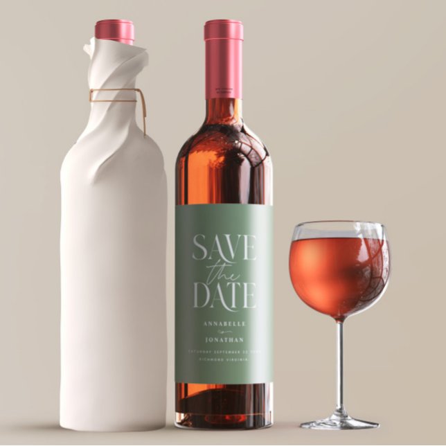 Rótulo De Garrafa De Cerveja Casamento elegante e elegante com guião moderno (Criador carregado)