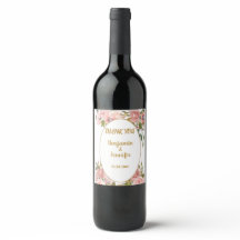 Casamento Elegante, Rosa, Verde Floral, Obrigado