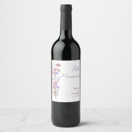 Rótulo De Garrafa De Cerveja Casamento Floral Delicado em Acrílico