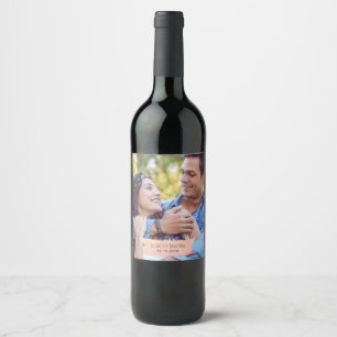 Rótulo De Garrafa De Cerveja Casamento floral Dourado cor-de-rosa de Borgonha