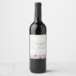 Rótulo De Garrafa De Cerveja Casamento Floral Lavanda “Brindemos ao Amor”