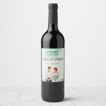 Casamento fluído com aquarela verde personalizada