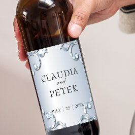 Rótulo De Garrafa De Cerveja Casamento Formal de Platinum Diamantes Na moda Clá