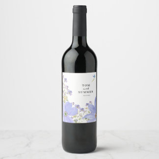 Rótulo De Garrafa De Cerveja Casamento Lilás Sonhador